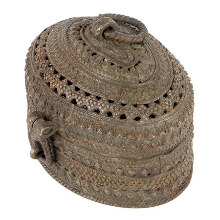 Brass Small Jali Cut Trinkle Or Jewellery Box