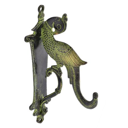 Brass Antique Peacock Design Wall Bracket