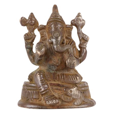 Brass Lord Vinayak Ganesha Idol