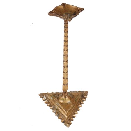 Brass Oil Diya Triangular Light Stand