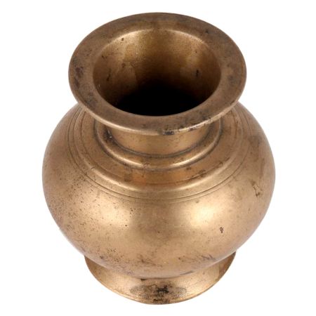 Brass Round Water Pot For Daily Rituals