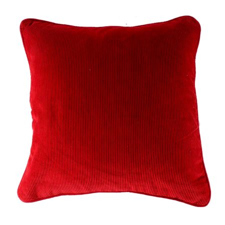 Ribbed Red Throw Cushion  Cover