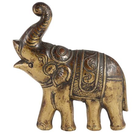 Vintage Elephant In Brass