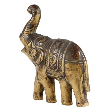 Vintage Elephant In Brass