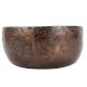 Large Oriental Brass Bowl With Carved Design