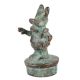 Brass Decorative Statue In Green Patina