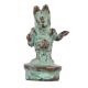 Brass Decorative Statue In Green Patina