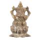 Golden Brass Lord Ganesha In Lotus Statue
