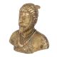 Brass Indian Chatrapati Shiva Bust Statue