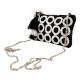 Black Beaded Zip Pouch Circle Design