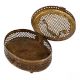 Brass Paan Box With Jali Cut Design And Handle