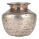 Brass Big Matka With Simple Engravings And Nickel Polish