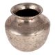 Brass Big Matka With Simple Engravings And Nickel Polish