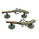 Green Brass Pistol Gun Decorative Door Handles In Pair