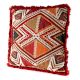 Red Hand woven Embroidery Cotton Pillow Cover