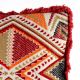 Red Hand woven Embroidery Cotton Pillow Cover