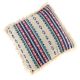 White Aztec Pattern Square Crochet Cushion Cover