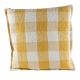 Yellow Plaid Square Decorative Throw Cushion Cover