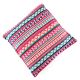 Pink Zigzag Print Cotton Cushion Cover