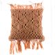 Beige Macrame Cushion Cover with Fringes