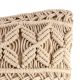 Beige Cotton Macrame Cushion Cover