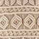 Beige Cotton Macrame Cushion Cover