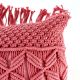 Pink Farmhouse Style Macrame Cushion Cover