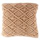 Coffee Cotton cube Macrame Cushion Cover