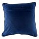 Sapphire Blue Square Cotton Throw Pillow