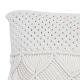 White Macrame Farmhouse Decor Cushion Cover