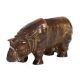 Brass Wildlife Rhino Figurine