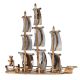 Brass Metal Sailboat Model Statue For Decoration
