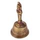 Brass Handheld Bell With Deity Finial
