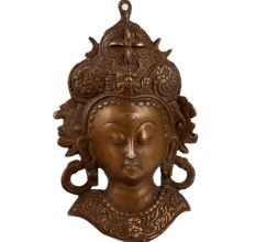 Brass Tara Face Mask Wall Hanging