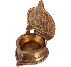 Brass Ashta Lakshmi Oil Lamp