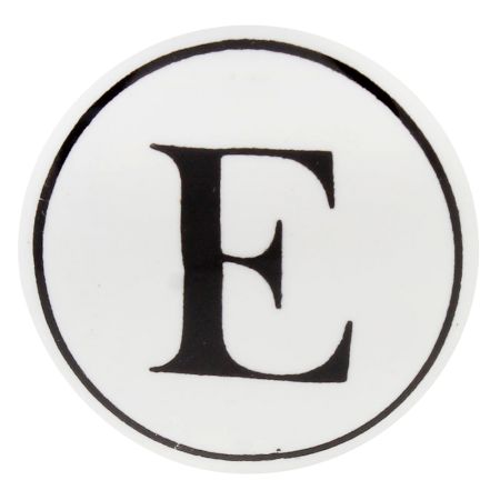 E Flat Alphabet Ceramic Drawer Knob
