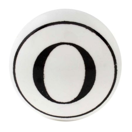 O Flat Alphabet Ceramic Drawer Knob
