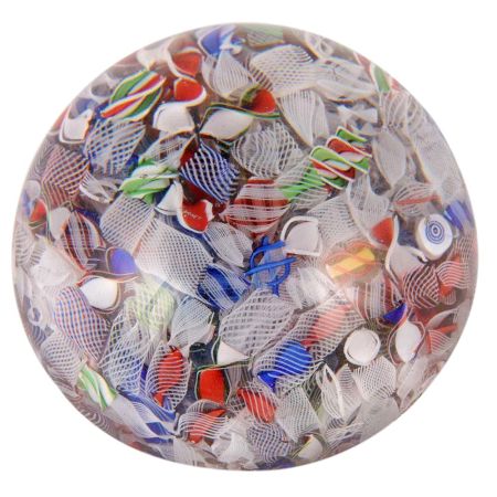 Glass Paperweights With Paper Scrap