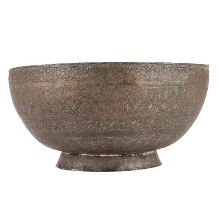 Tribal Brass Carved Faded Design Bowl