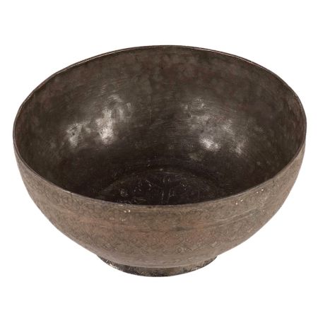 Tribal Brass Carved Faded Design Bowl