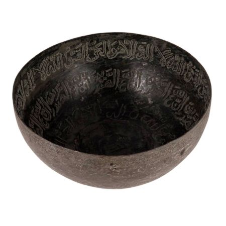 Brass Footed Bowl With Black Patina