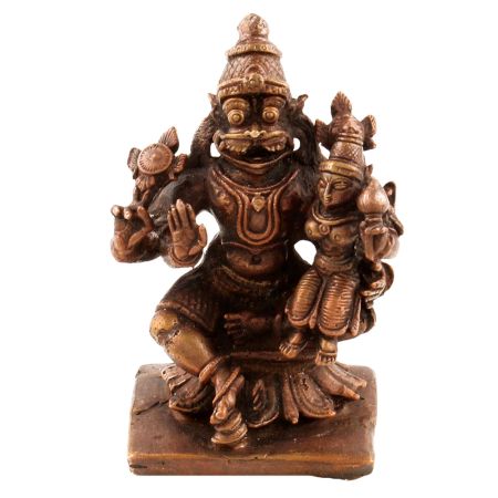 Copper Swami Narsimha Lakshmi Idol