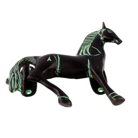 Brass Horse Statue With Black Finish