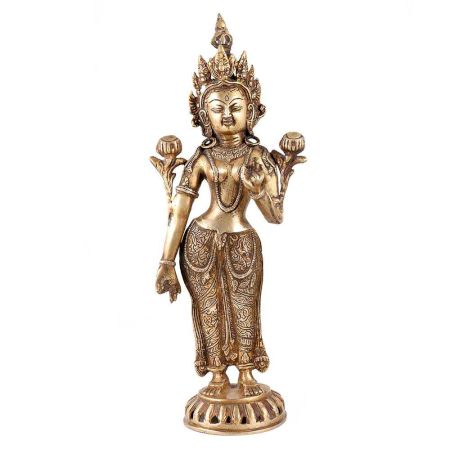 Brass Standing Tara Statue