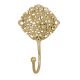 Golden Floral And Leaf Wall Brass Decorative Hook