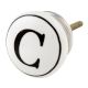 C Flat Alphabet Ceramic Drawer Knob