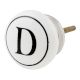 D Flat Alphabet Ceramic Drawer Knob