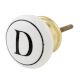 D Flat Alphabet Ceramic Drawer Knob