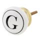 G Flat Alphabet Ceramic Drawer Knob