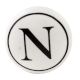 N Flat Alphabet Ceramic Drawer Knob
